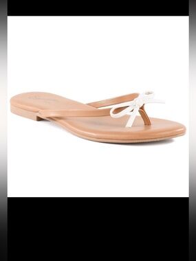 Seychelles Tan and White Sandals